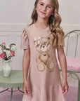 Vestido em Molecotton 98986 Infanti Infantil Menina