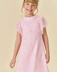 Vestido em Molecotton e Tule 82177 Infanti