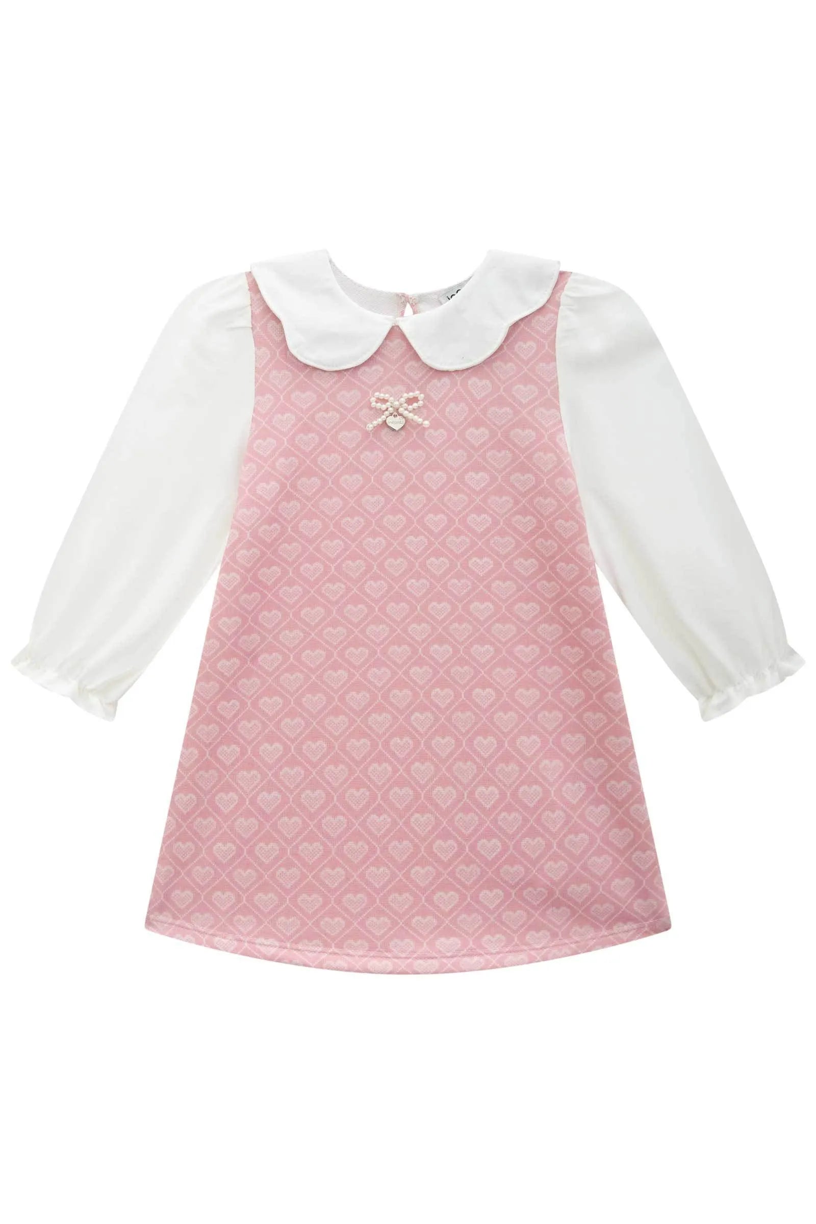 Vestido em Molecotton e Viscose Sarjada 89984 Infanti Bebê Menina