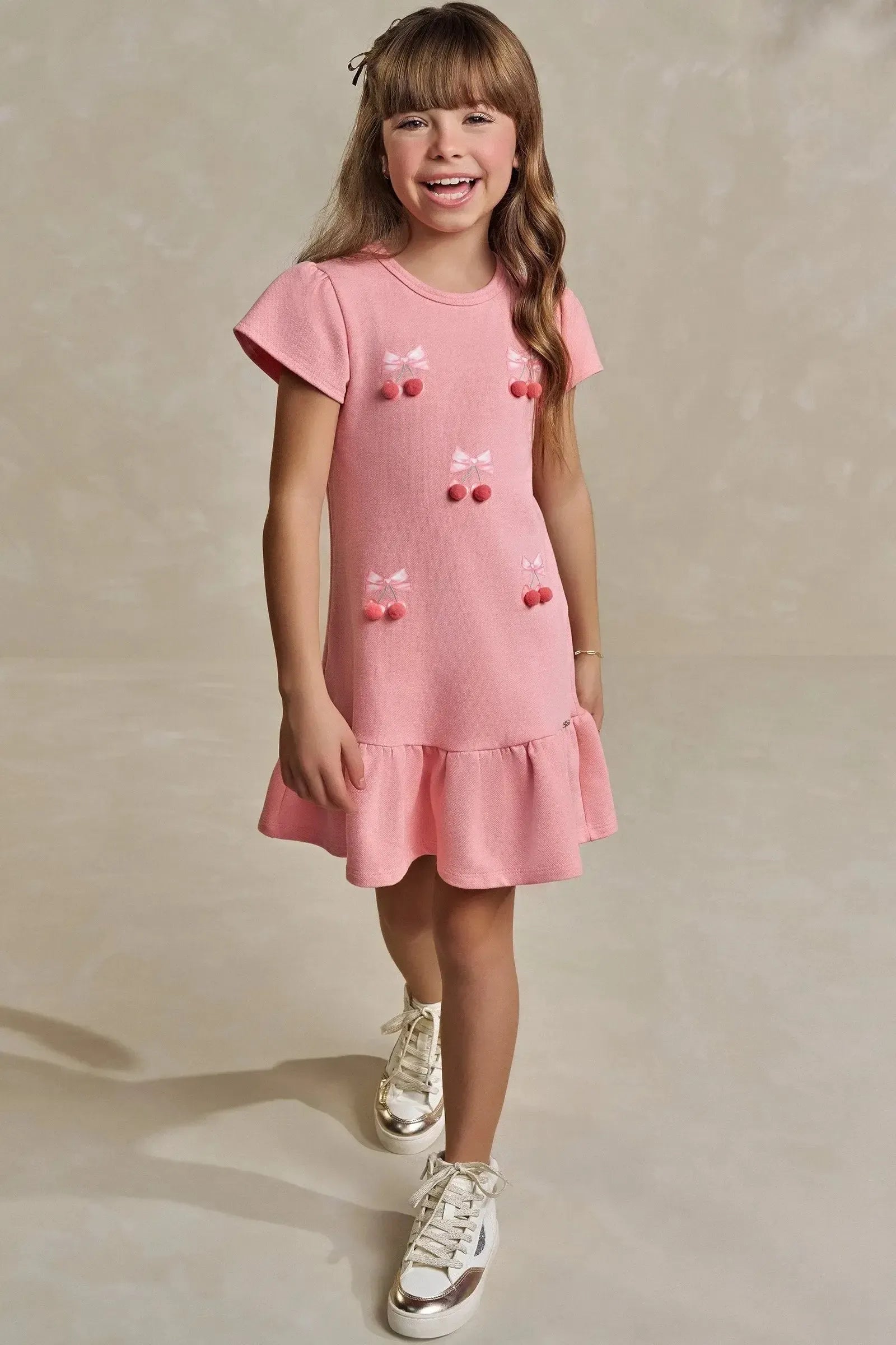 Vestido em Moletwill 93396 Infanti Infantil Menina