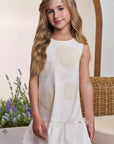 Vestido em Sarja com Elastano 98613 Infanti Infantil Menina