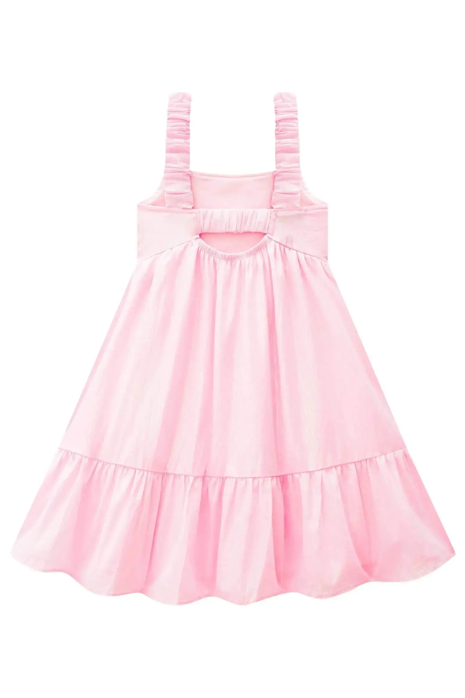 Vestido em Tecido Brilho Holográfico 87183 Infanti Infantil Menina