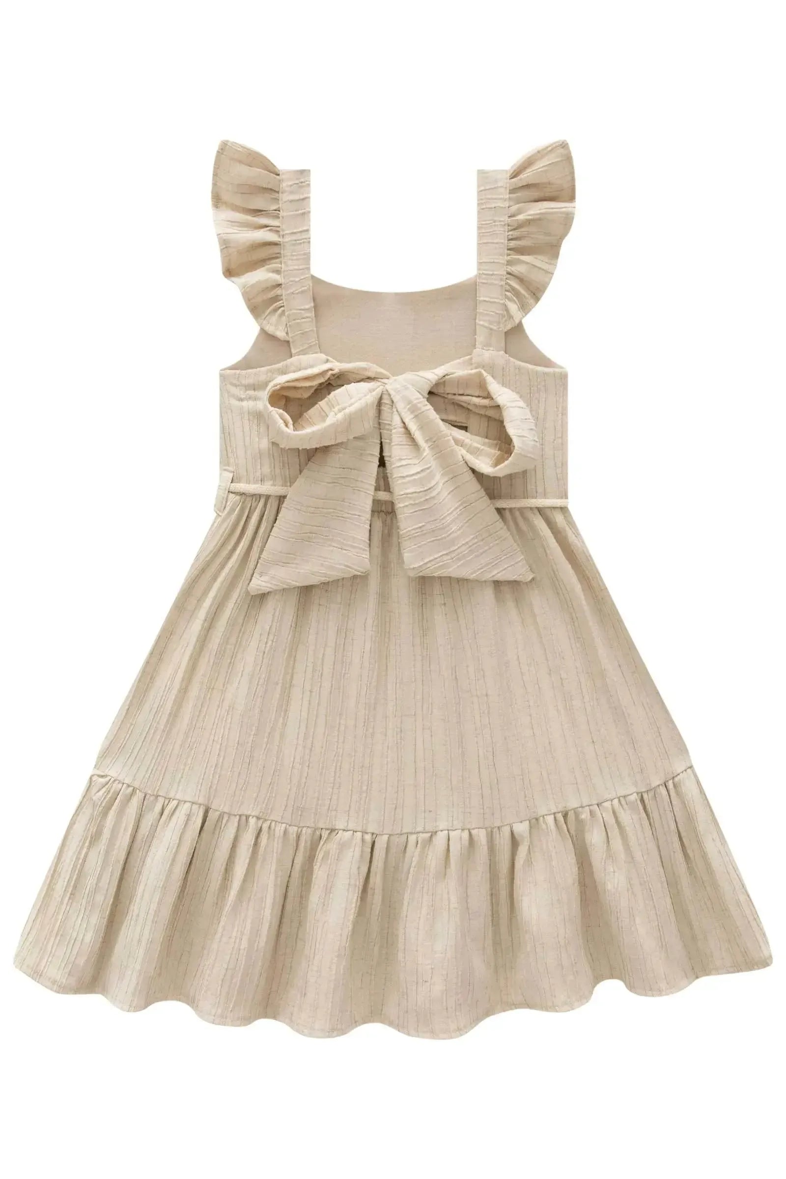 Vestido em Tecido Rayon Plissado 87947 Infanti Infantil Menina