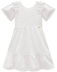Vestido em Tricoline Bordada 98534 Infanti Infantil Menina