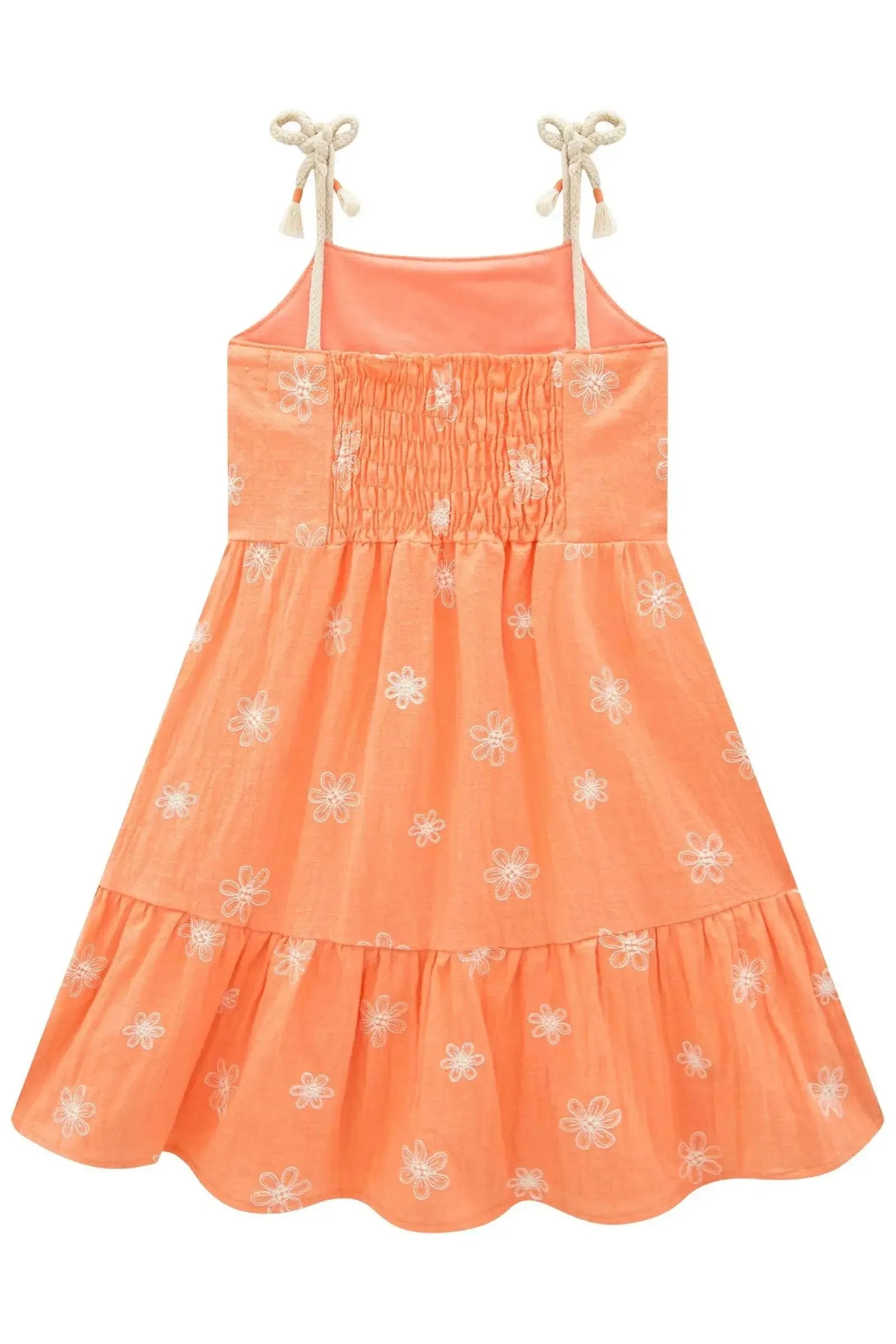 Vestido em Tricoline Bordado 86512 Infanti Infantil Menina