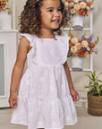 Vestido em Tricoline Bordado 98390 Infanti Bebê Menina