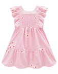 Vestido em Tricoline Bordado Flores 98389 Infanti Bebê Menina
