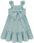 Vestido em Tricoline com Elastano e Tricoline Bordado 97010 Infanti Infantil Menina