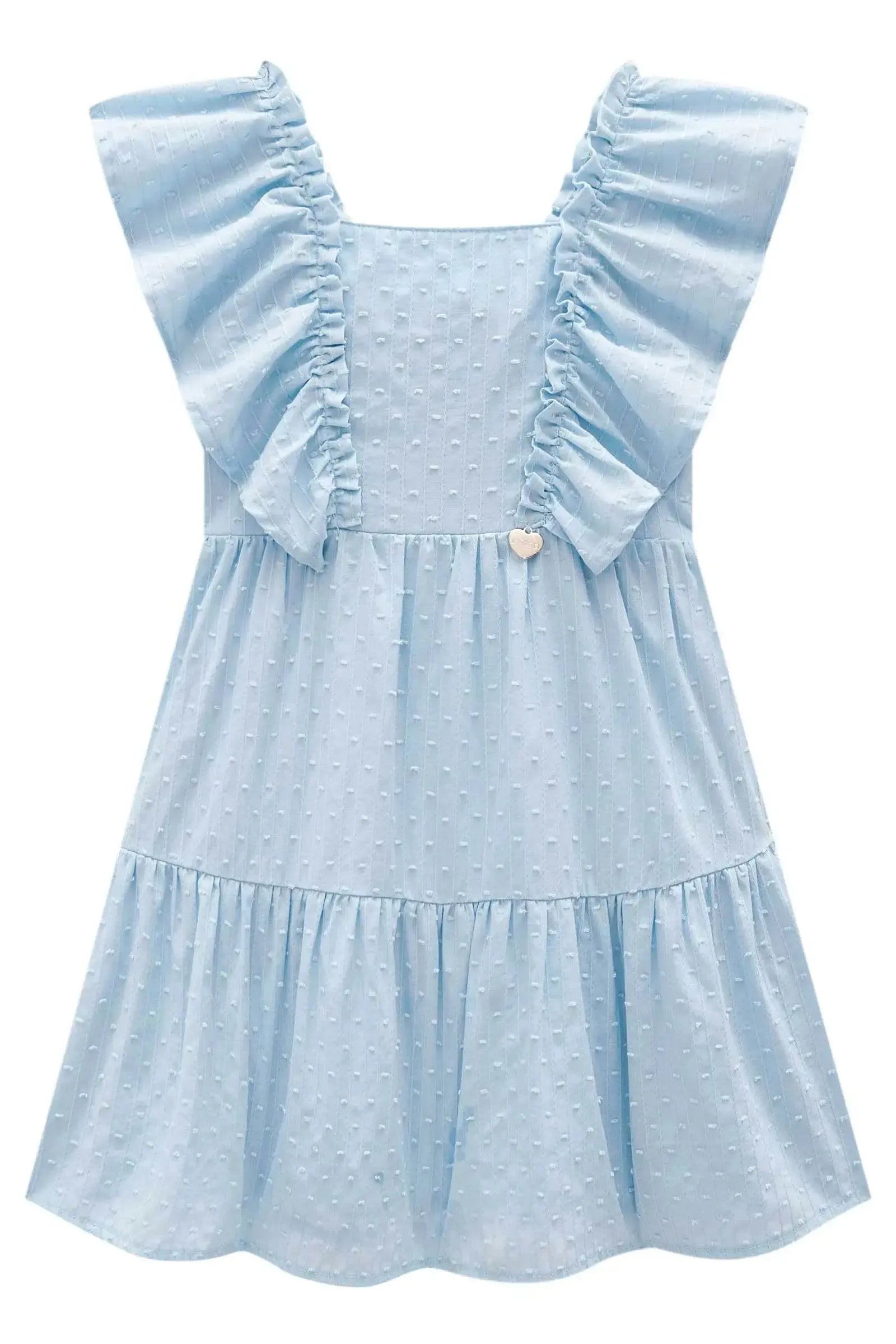 Vestido em Tricoline Maquinetado 96669 Infanti Infantil Menina