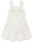 Vestido em Tricoline Maquinetado 96671 Infanti Infantil Menina