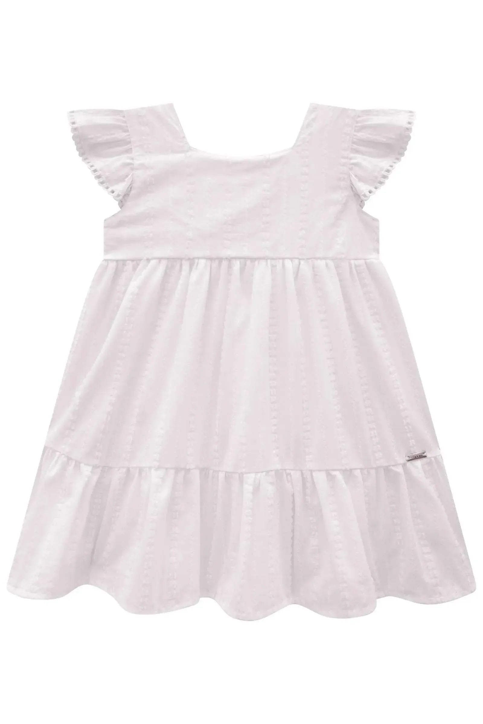 Vestido em Tricoline Texturizado 83441 Infanti Bebê Menina
