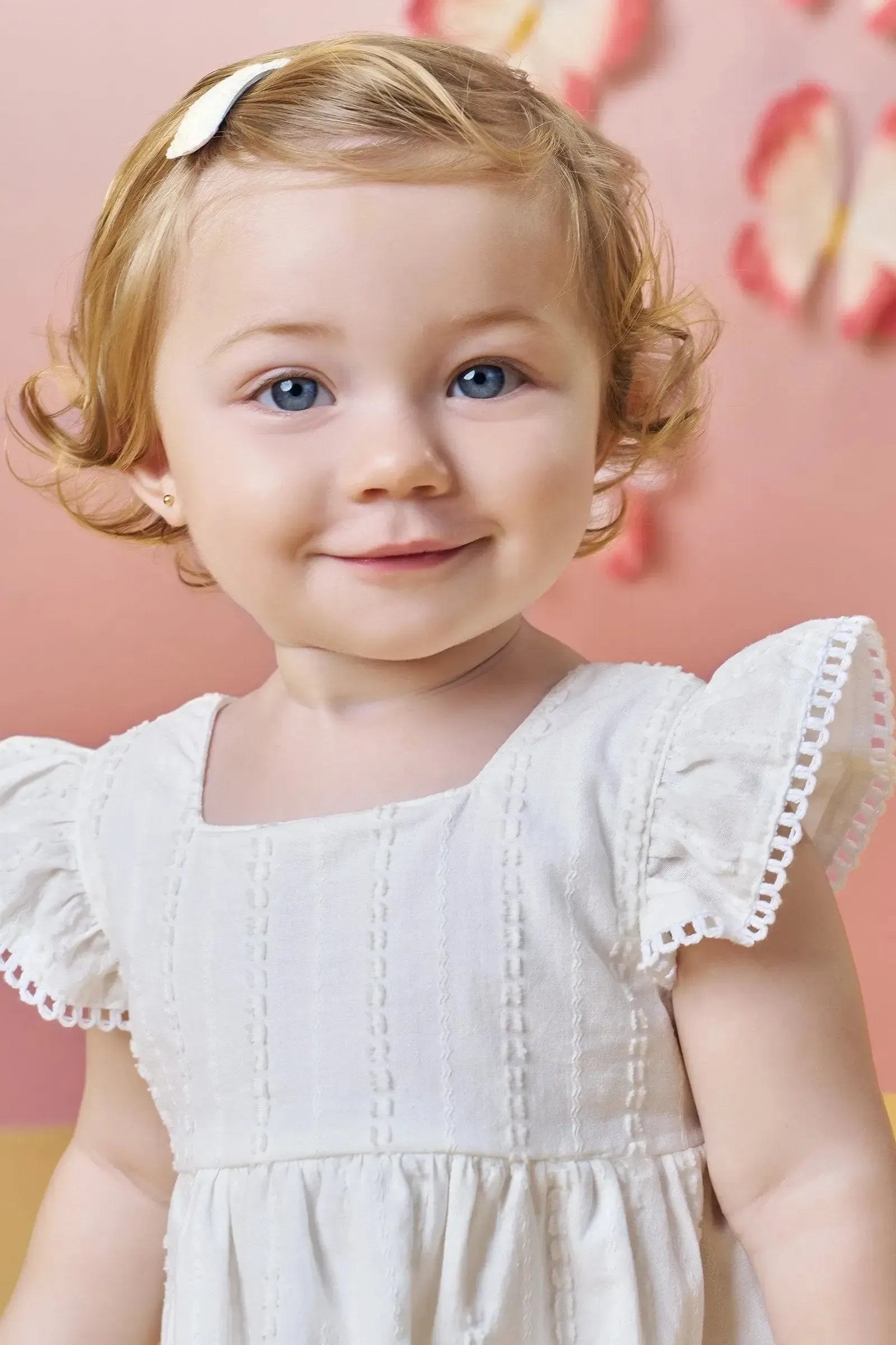 Vestido em Tricoline Texturizado 83441 Infanti Bebê Menina