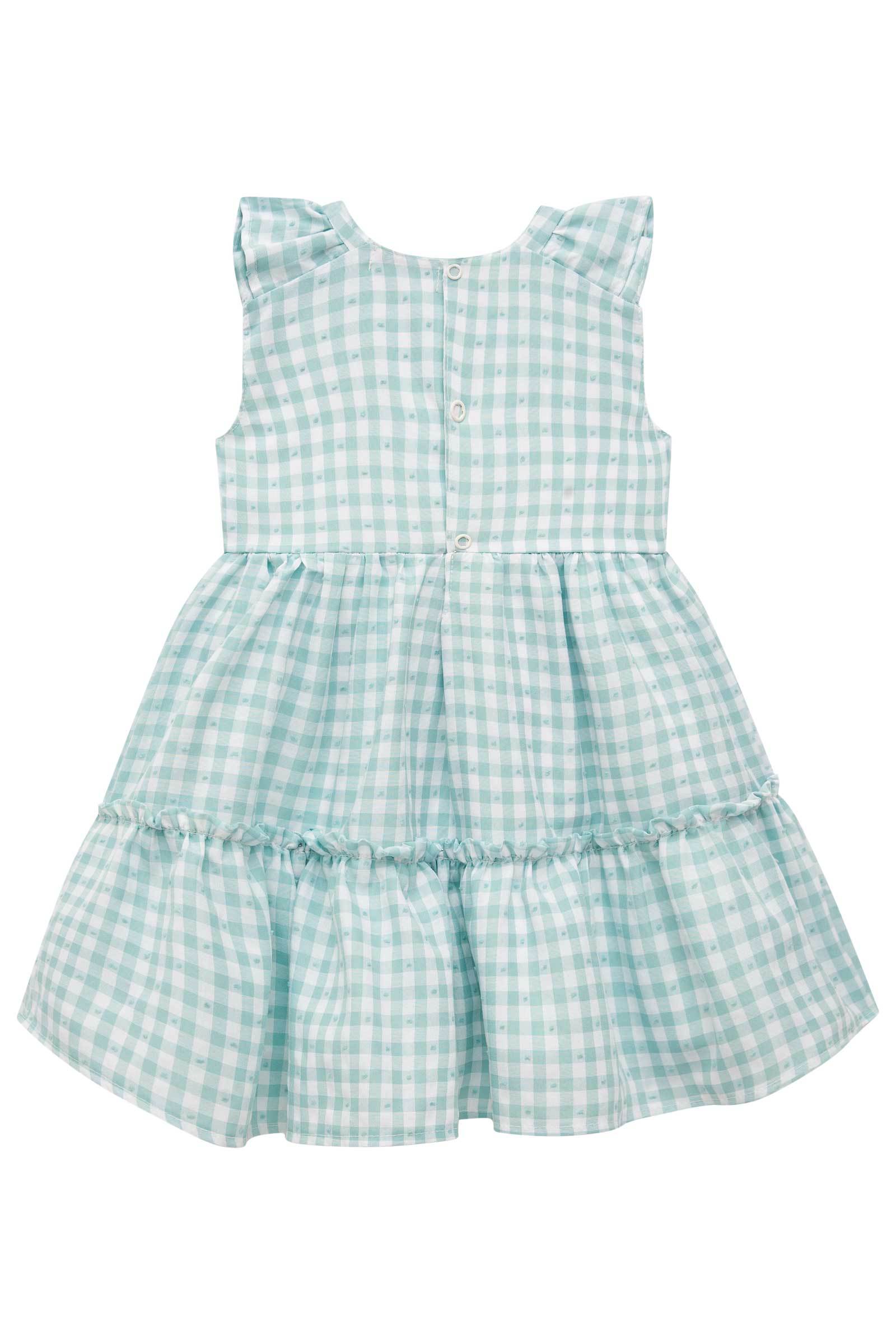 Vestido em Tricoline Vichy 75161 Infanti