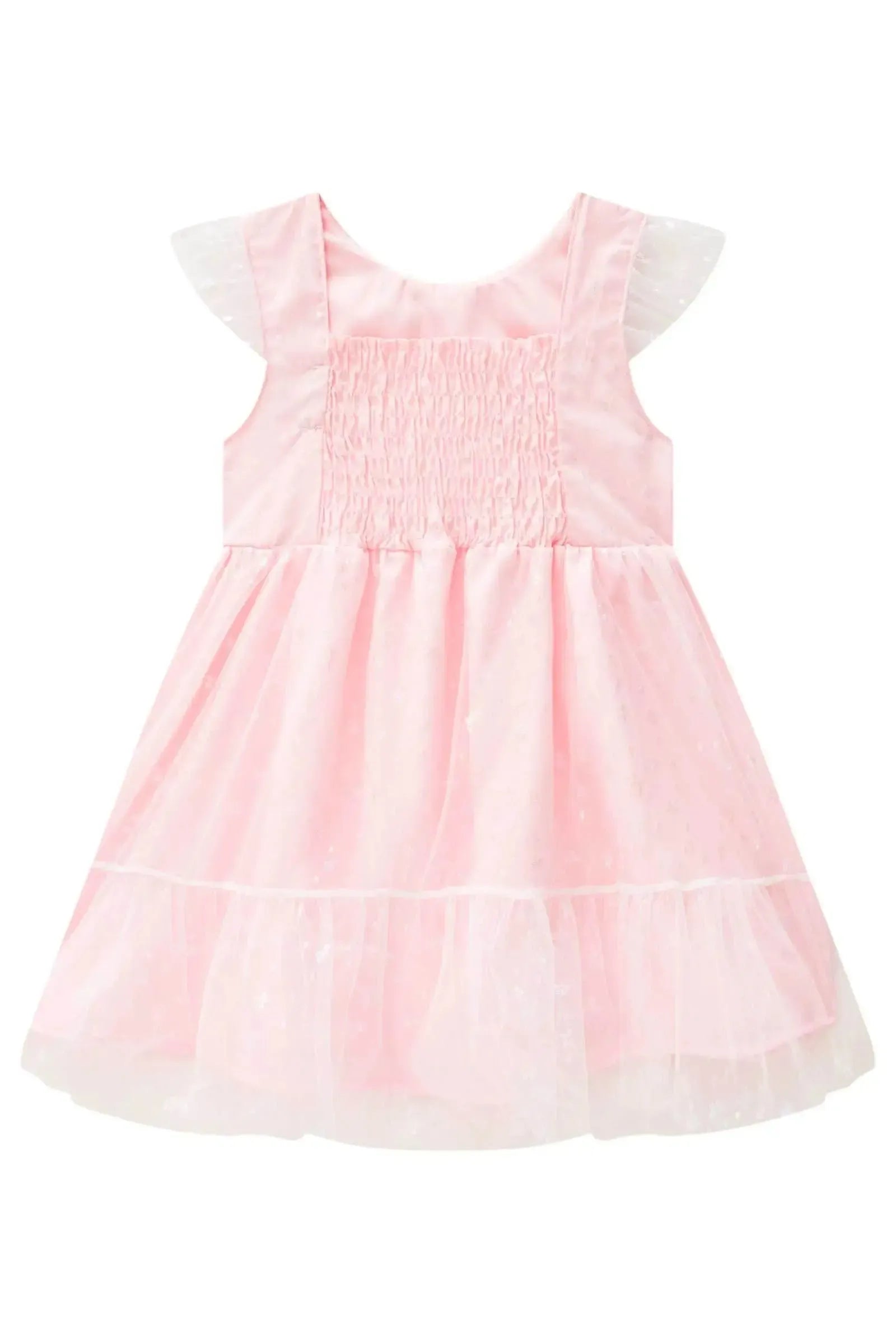 Vestido em Tule Borboletas 86870 Infanti Bebê Menina