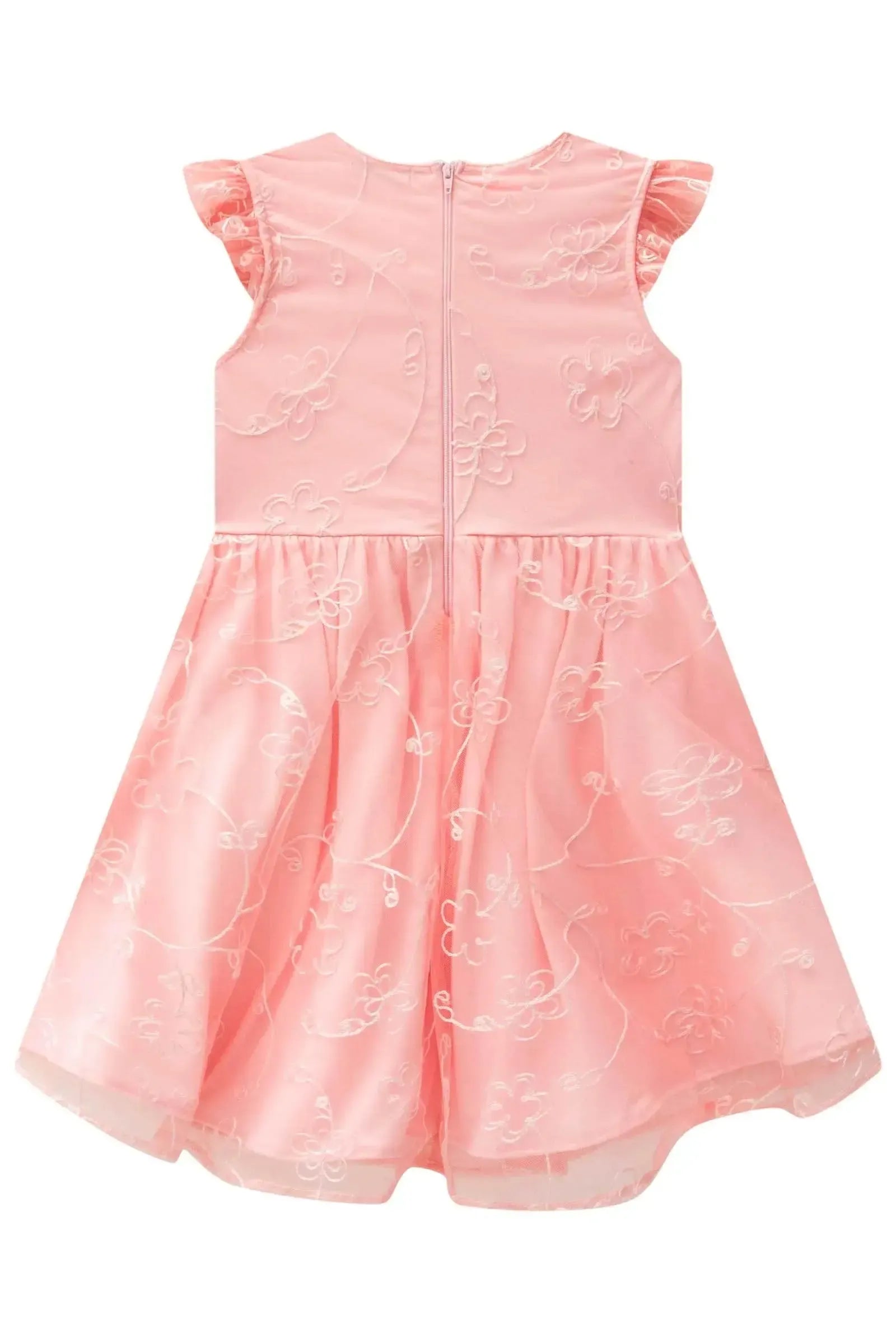 Vestido em Tule Bordado 88760 Infanti Infantil Menina