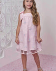 Vestido em Tule Bordado Borboleta 98792 Infanti Infantil Menina