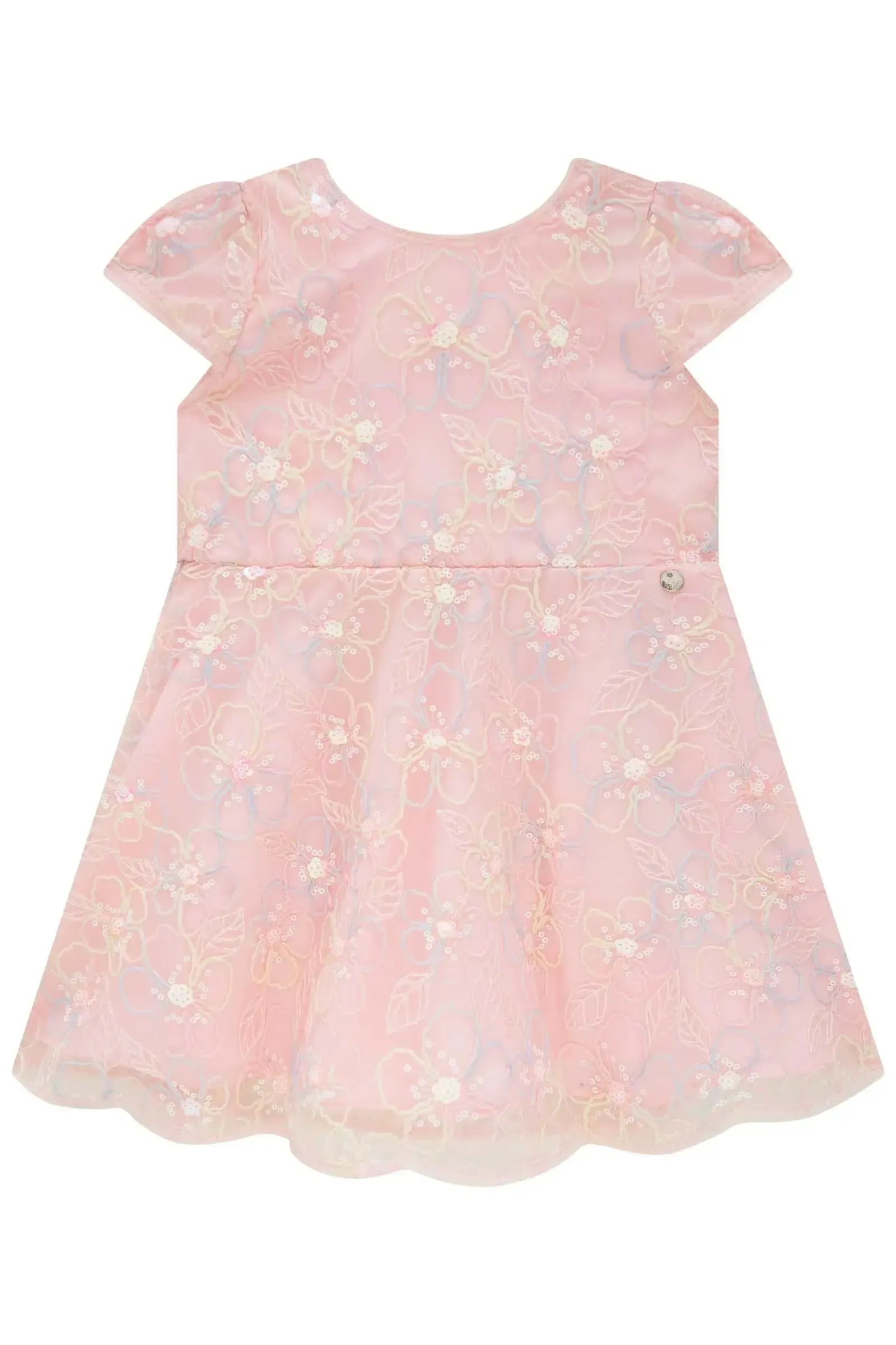 Vestido em Tule Bordado Garden 83638 Infanti Bebê Menina