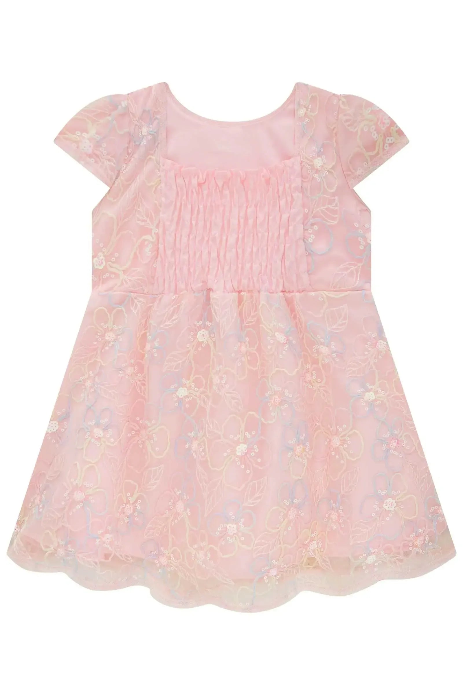 Vestido em Tule Bordado Garden 83638 Infanti Bebê Menina