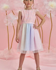 Vestido em Tule Bordado Garden 83696 Infanti Infantil Menina