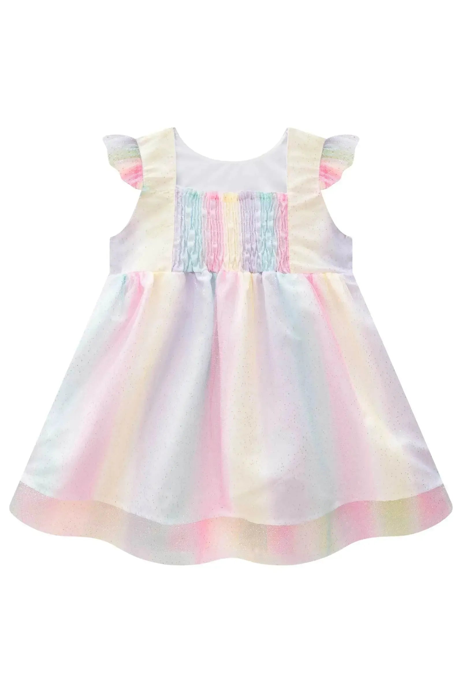 Vestido em Tule Foil Degradê 87092 Infanti Bebê Menina