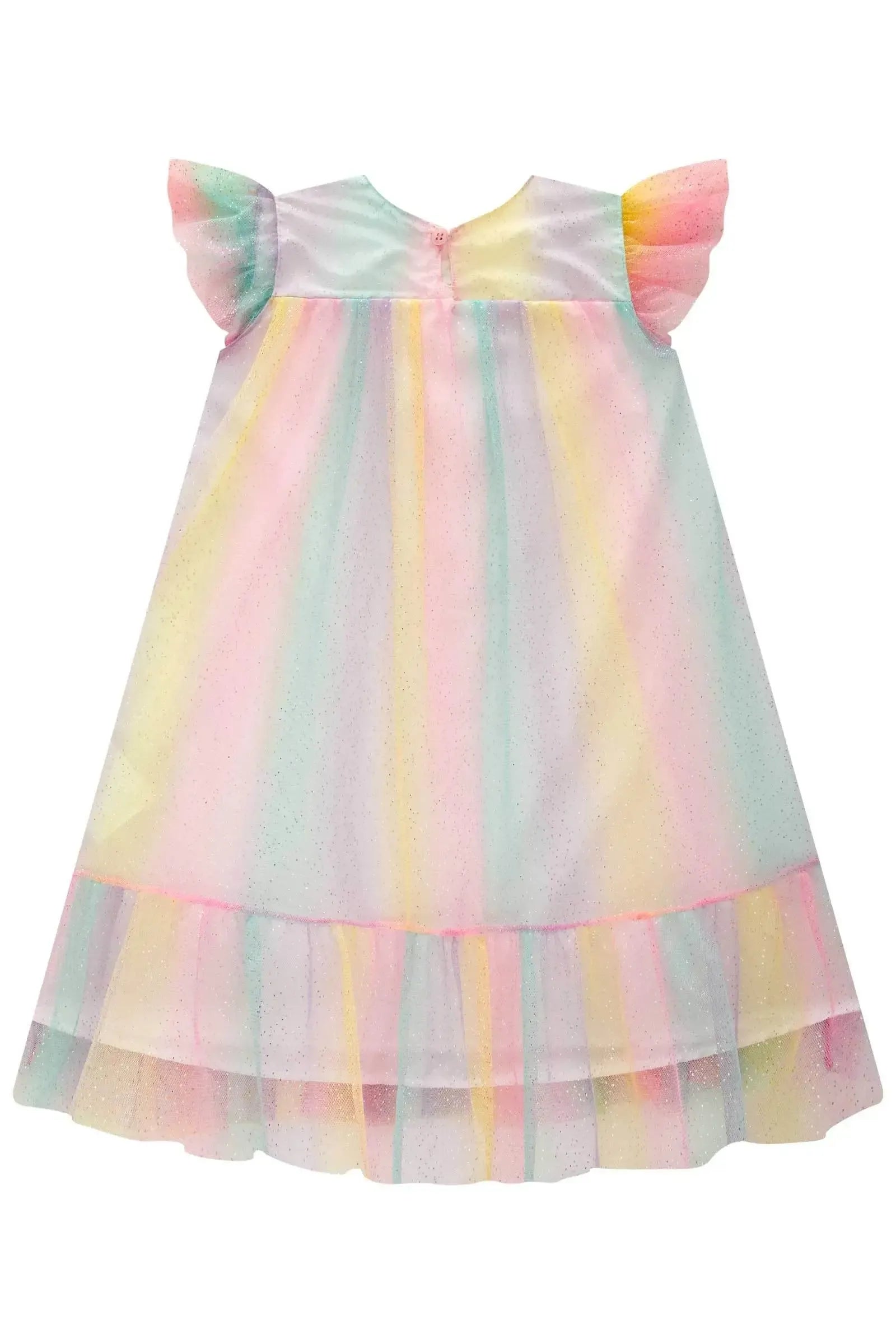 Vestido em Tule Foil Degradê 87219 Infanti Infantil Menina