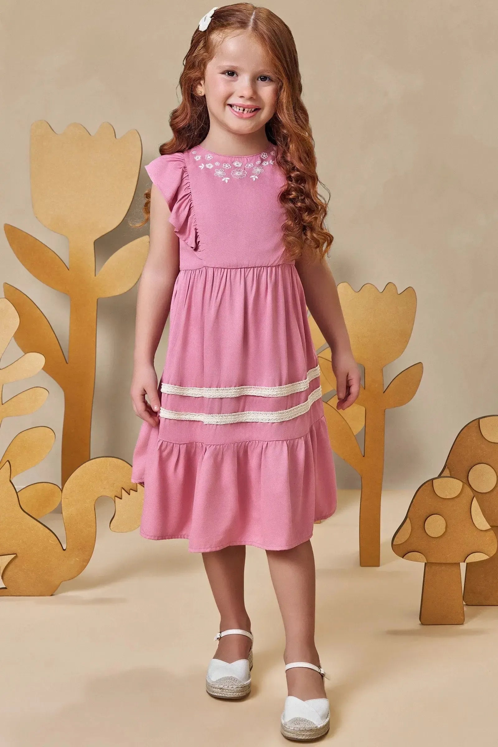 Vestido em Viscose 93524 Infanti Infantil Menina