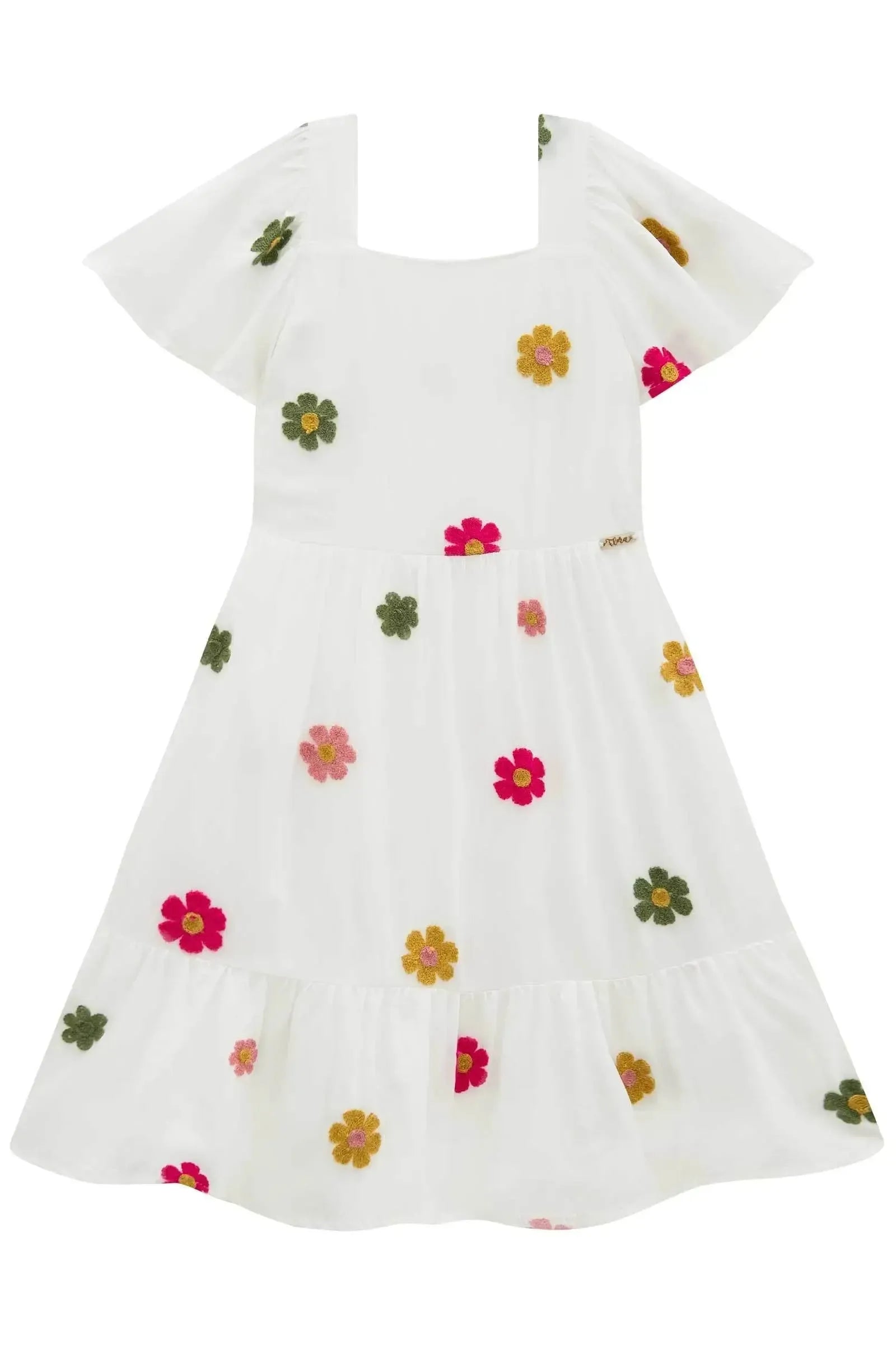 Vestido em Viscose Bordado 96423 Infanti Infantil Menina