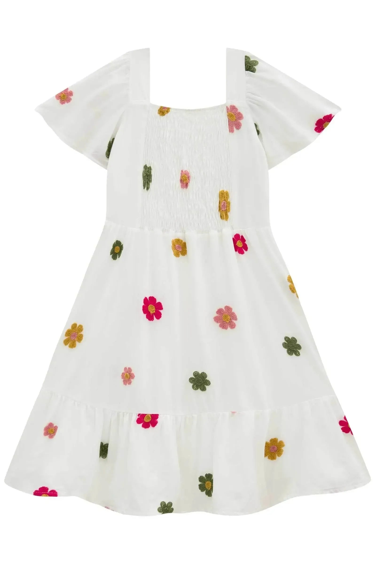 Vestido em Viscose Bordado 96423 Infanti Infantil Menina