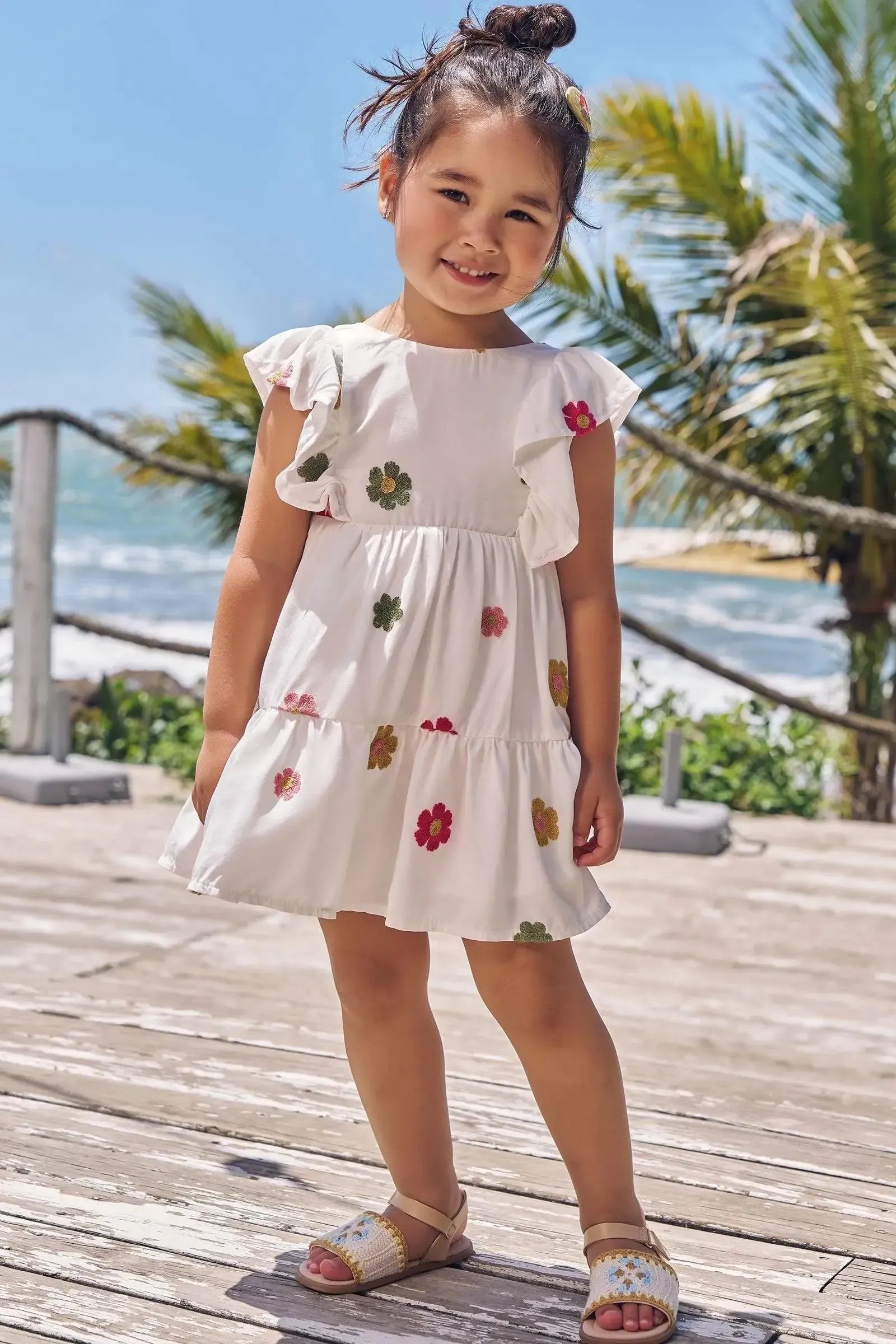 Vestido em Viscose Bordado 96581 Infanti Infantil Menina