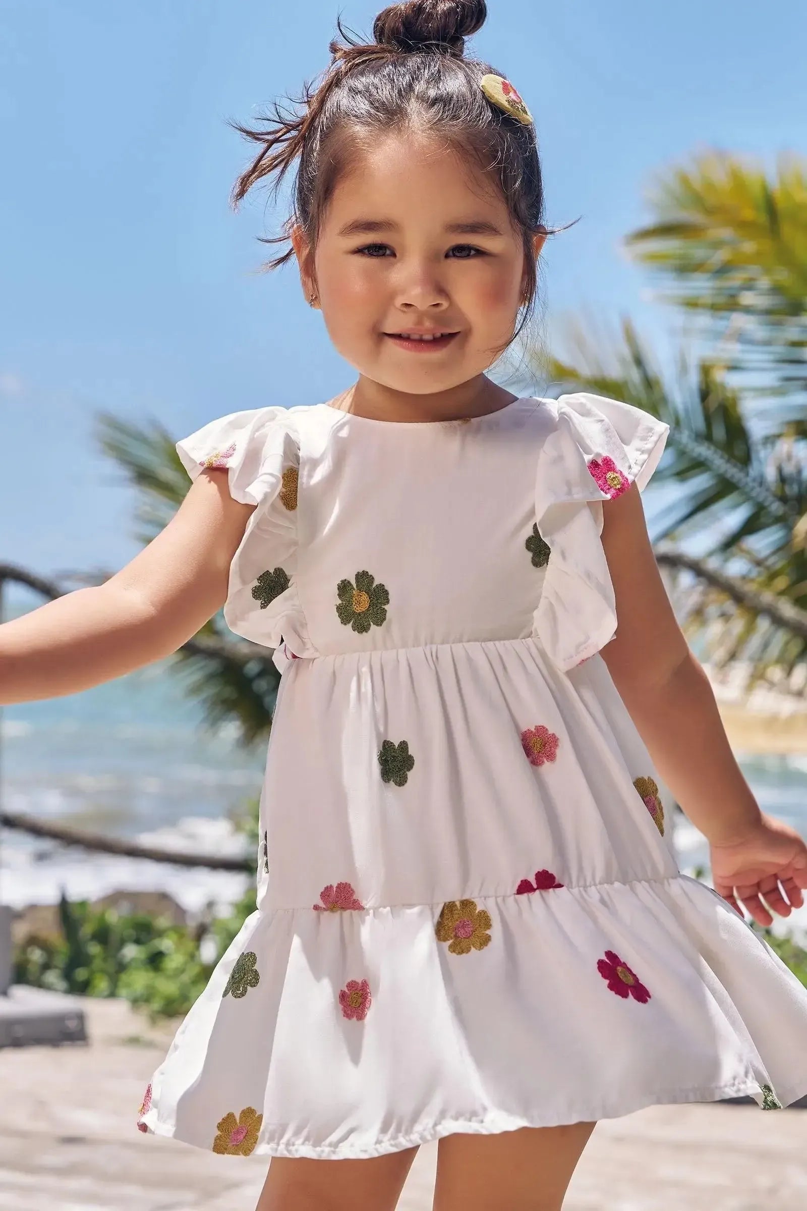 Vestido em Viscose Bordado 96581 Infanti Infantil Menina