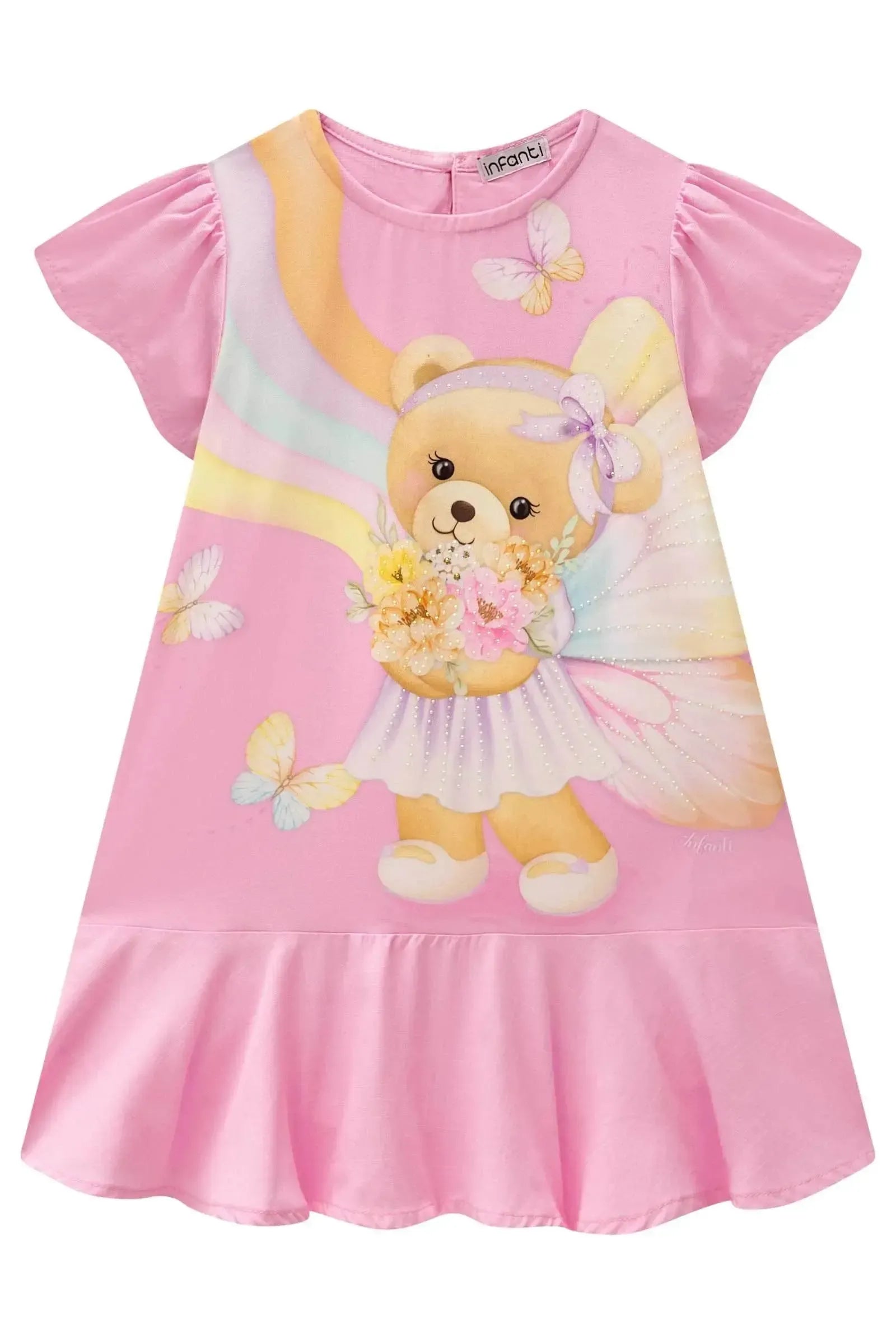 Vestido em Viscose Nice 84377 Infanti Infantil Menina