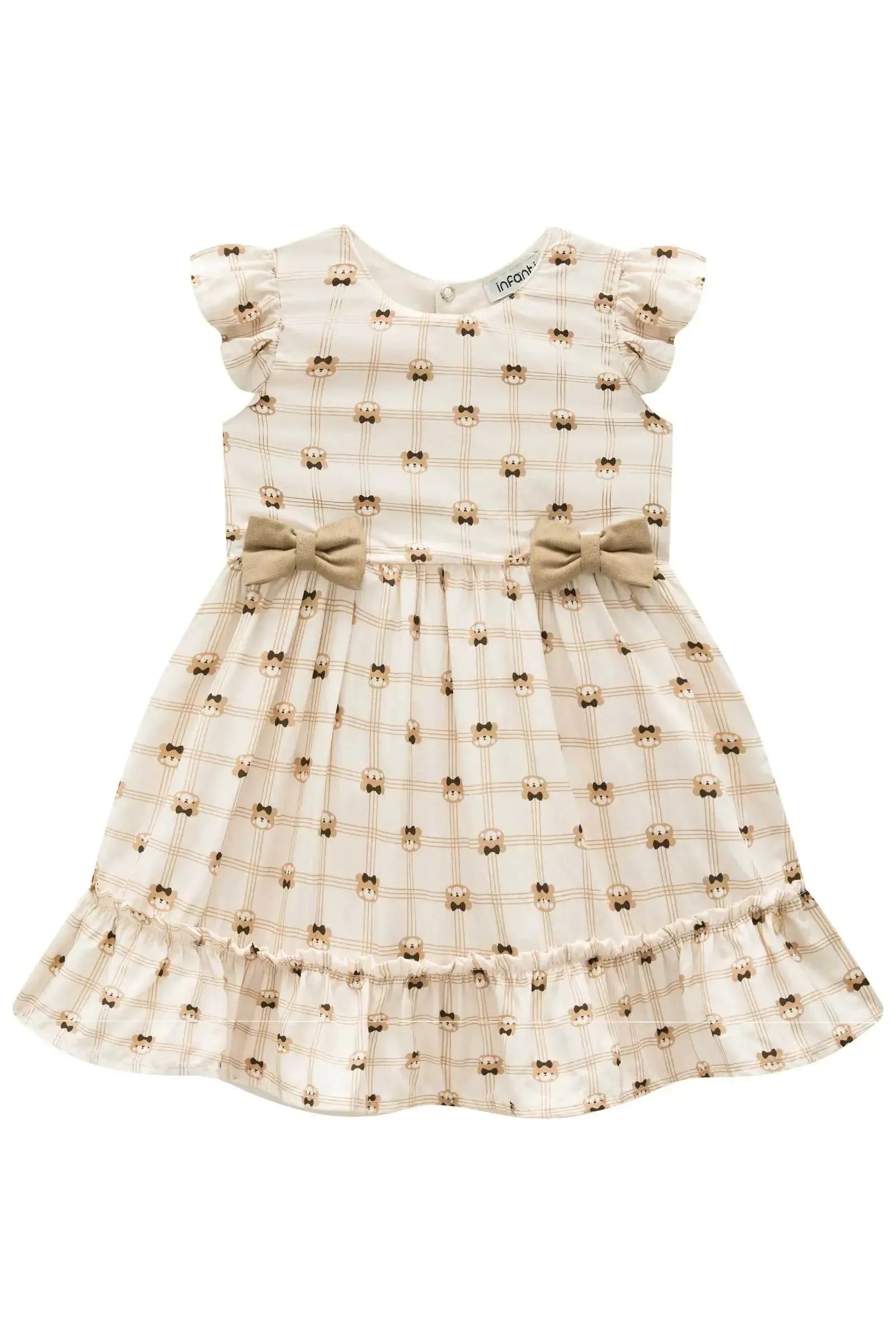 Vestido em Viscose Sarjada 93452 Infanti Bebê Menina