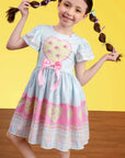 Vestido Junino Encantador em Malha Power e Nylon 97815 Kukiê Infantil Menina