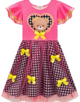 Vestido Junino Vibrante em Malha Power e Nylon e Saia de Tule 97817 Kukiê Infantil Menina