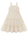 Vestido Midi em Linho Deluxe 98116 Infanti Infantil Menina