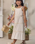 Vestido Midi em Linho Deluxe 98116 Infanti Infantil Menina