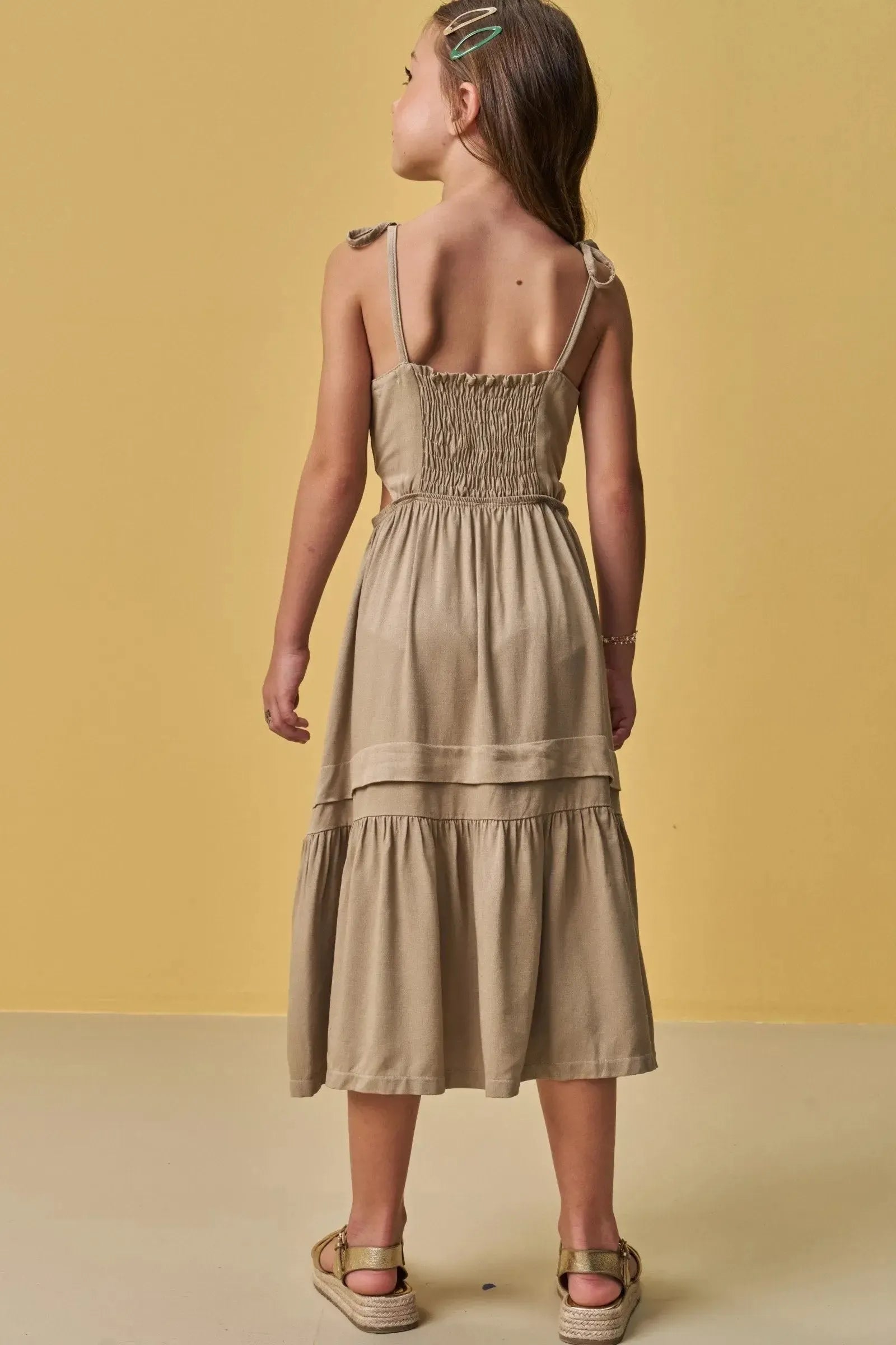Vestido Midi em Viscose Lírio 88168 Infanti Infantil Menina